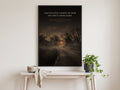 When I Cannot See print framed on a wall