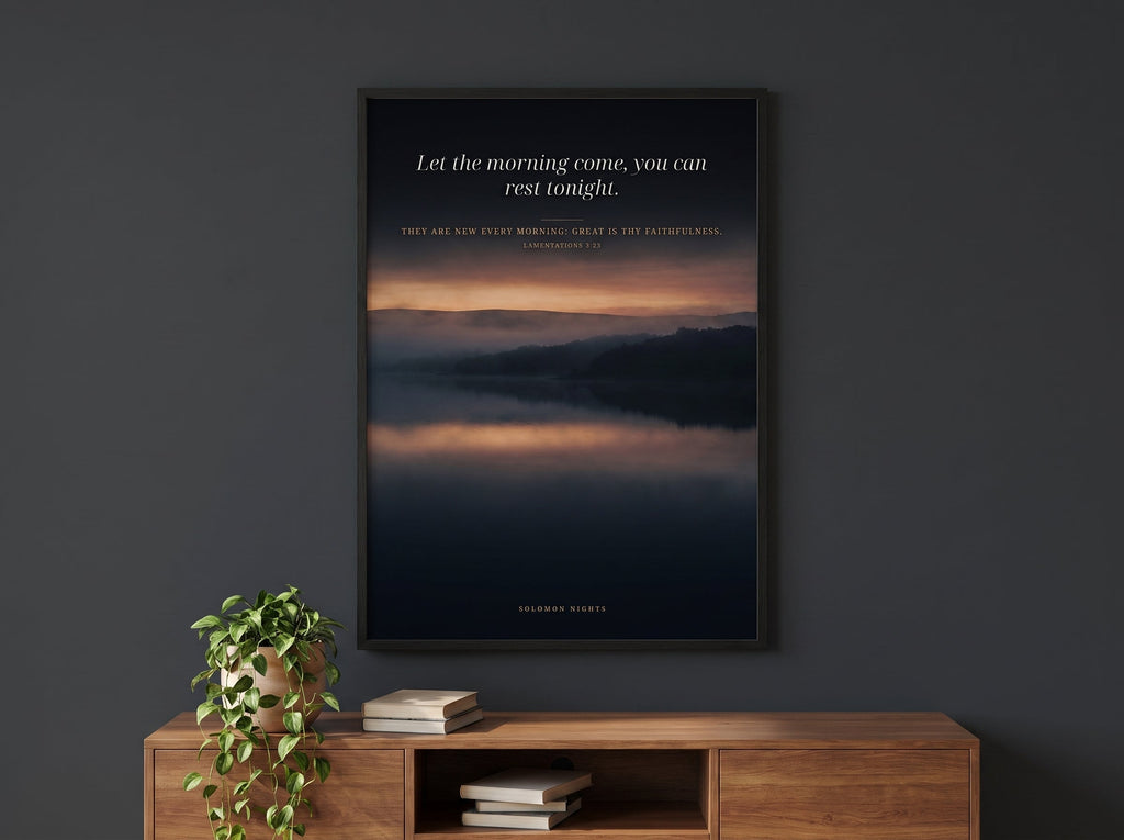 Let the Morning Come print framed on a wall